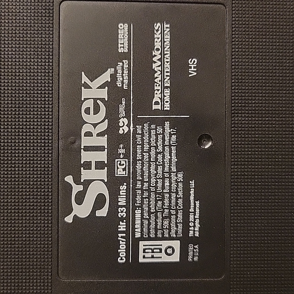 DreamWorks Home Entertainment Special Edition Shrek VHS Tape - Picture 8 of 8